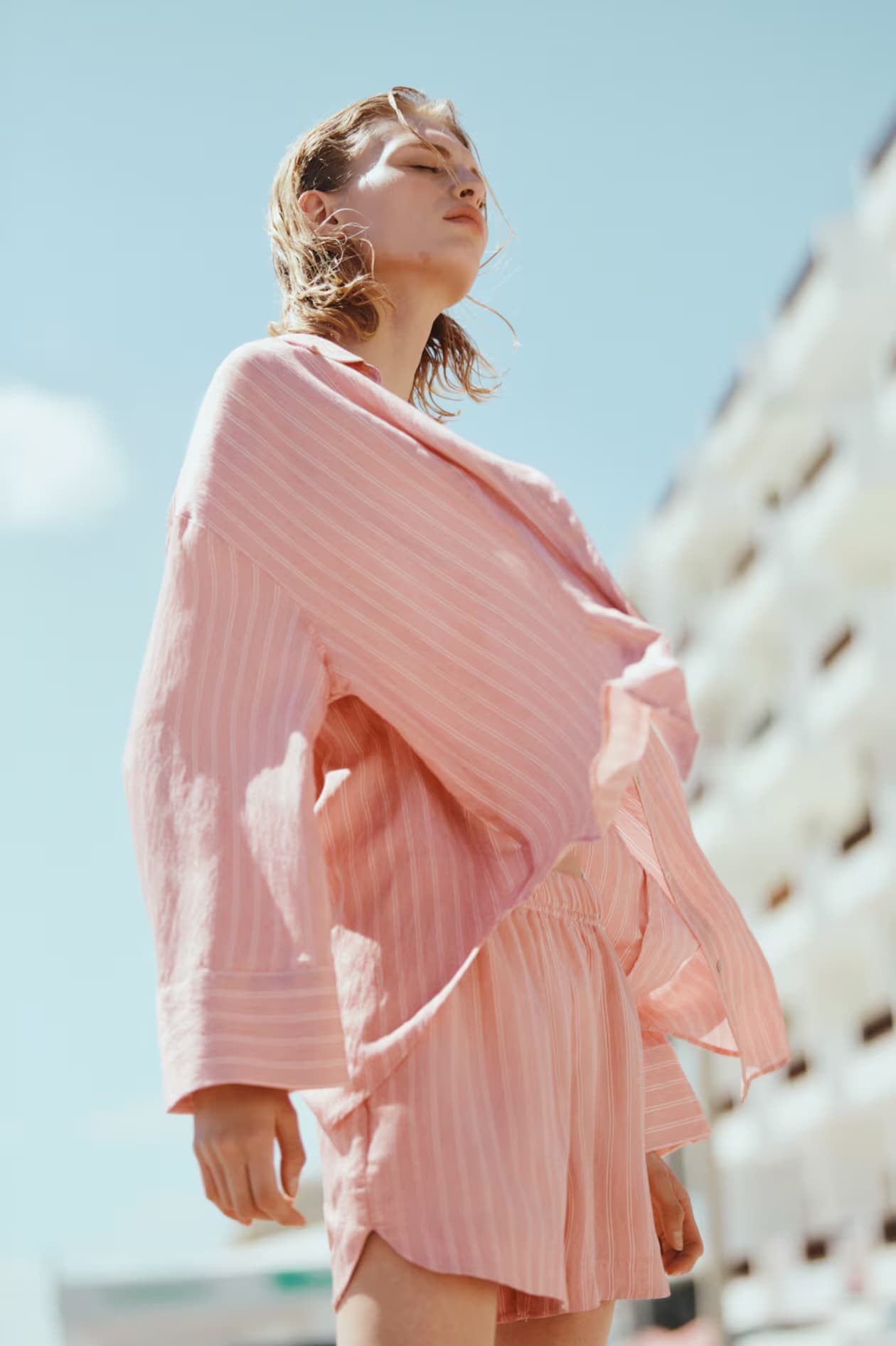 Striped Poplin Set